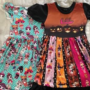 One LOL Halloween dress, one LOL dress